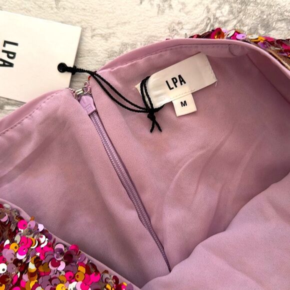 LPA Madeline Pink Sequin Skirt - Picture 7 of 7